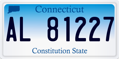 CT license plate AL81227