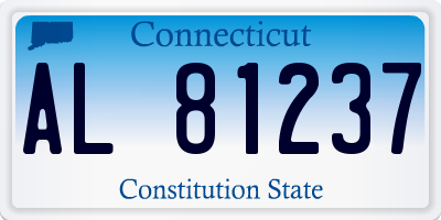 CT license plate AL81237