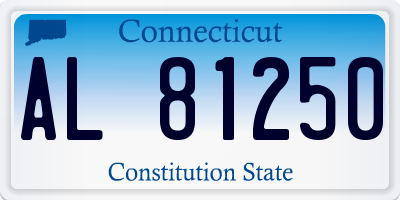 CT license plate AL81250
