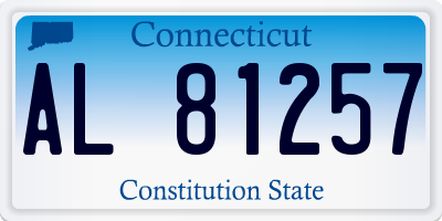 CT license plate AL81257