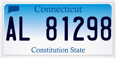 CT license plate AL81298