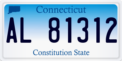 CT license plate AL81312