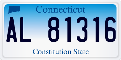 CT license plate AL81316