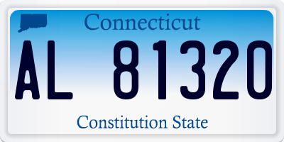 CT license plate AL81320