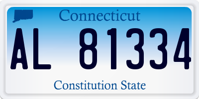 CT license plate AL81334