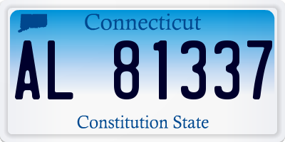 CT license plate AL81337
