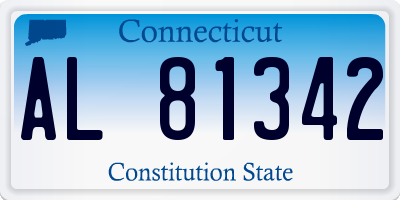 CT license plate AL81342