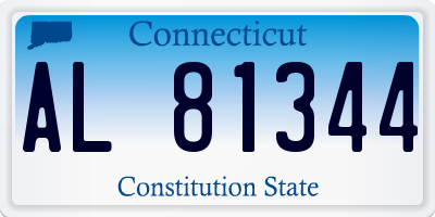 CT license plate AL81344