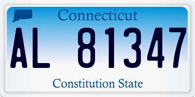 CT license plate AL81347