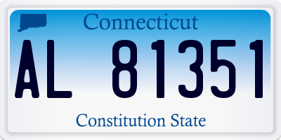 CT license plate AL81351