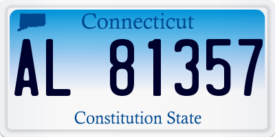 CT license plate AL81357