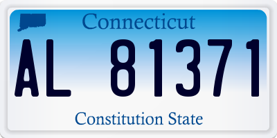 CT license plate AL81371