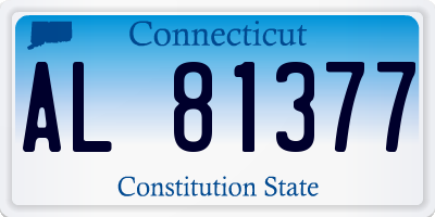 CT license plate AL81377