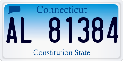 CT license plate AL81384