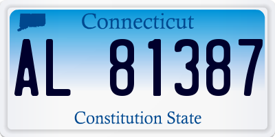 CT license plate AL81387
