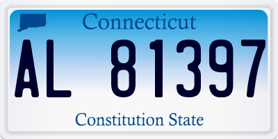 CT license plate AL81397