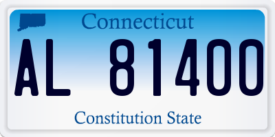 CT license plate AL81400