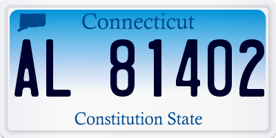 CT license plate AL81402