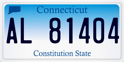 CT license plate AL81404