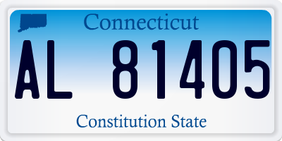 CT license plate AL81405