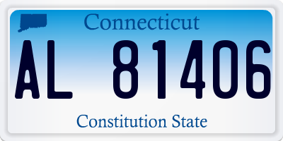 CT license plate AL81406