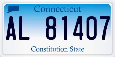CT license plate AL81407