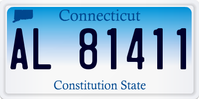 CT license plate AL81411