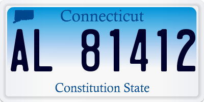 CT license plate AL81412