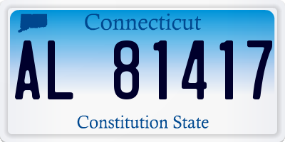 CT license plate AL81417