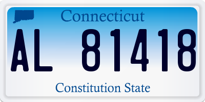 CT license plate AL81418