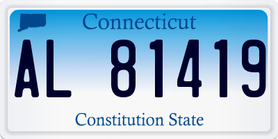 CT license plate AL81419