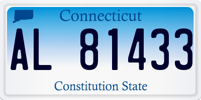 CT license plate AL81433