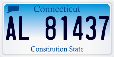 CT license plate AL81437