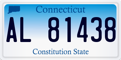 CT license plate AL81438