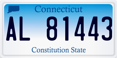 CT license plate AL81443