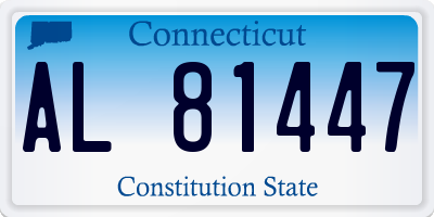 CT license plate AL81447