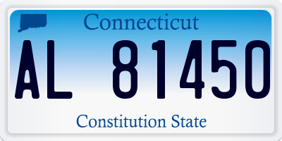 CT license plate AL81450