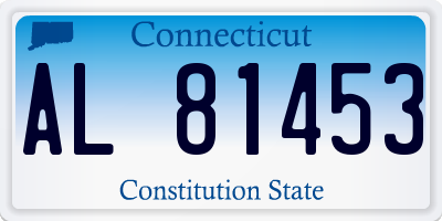 CT license plate AL81453