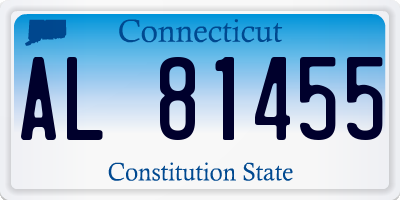 CT license plate AL81455