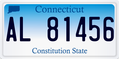 CT license plate AL81456