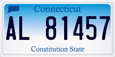 CT license plate AL81457