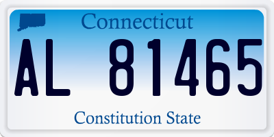CT license plate AL81465