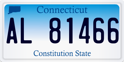 CT license plate AL81466