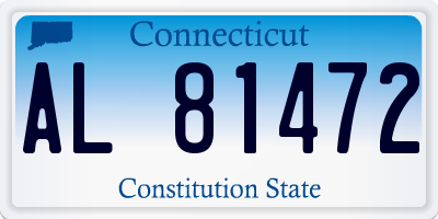 CT license plate AL81472