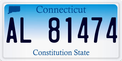 CT license plate AL81474