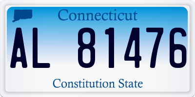 CT license plate AL81476