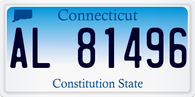 CT license plate AL81496