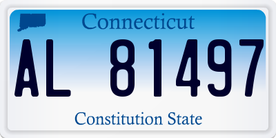 CT license plate AL81497