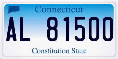 CT license plate AL81500