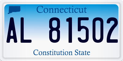 CT license plate AL81502